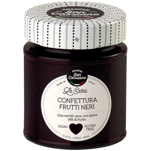 Confettura di frutti neri (mirtilli, uva spina e acai)