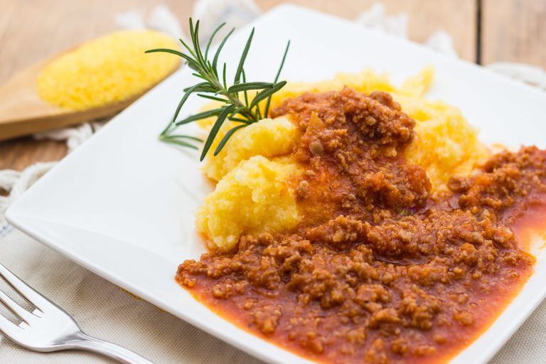 Polenta with Bolognese Sauce