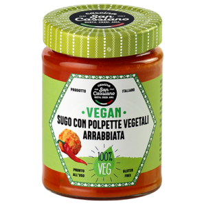 Sugo con polpette vegetali arrabbiata