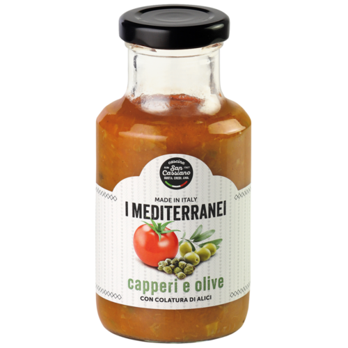 Capperi e olive con colatura di alici