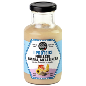 Frullato banana mela e pera proteico